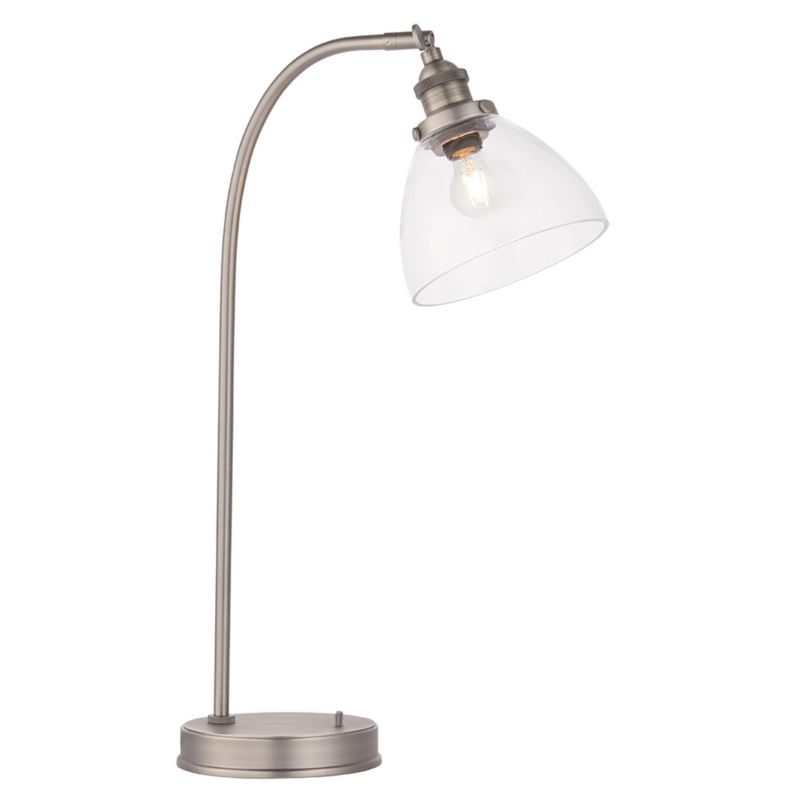 Lampka biurkowa  Endon HANSEN srebrna szczotkowana 1xE14x15W IP20 wym:53,3x15x30cm - 1 szt.
