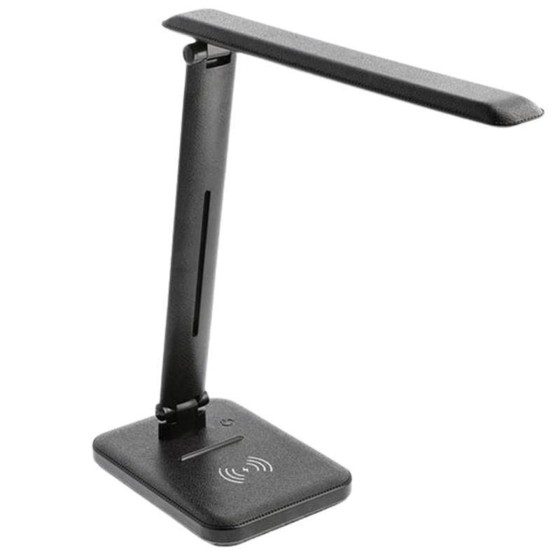 Lampka biurkowa GTV LED Izuka 6 W Qi czarna 1 szt.
