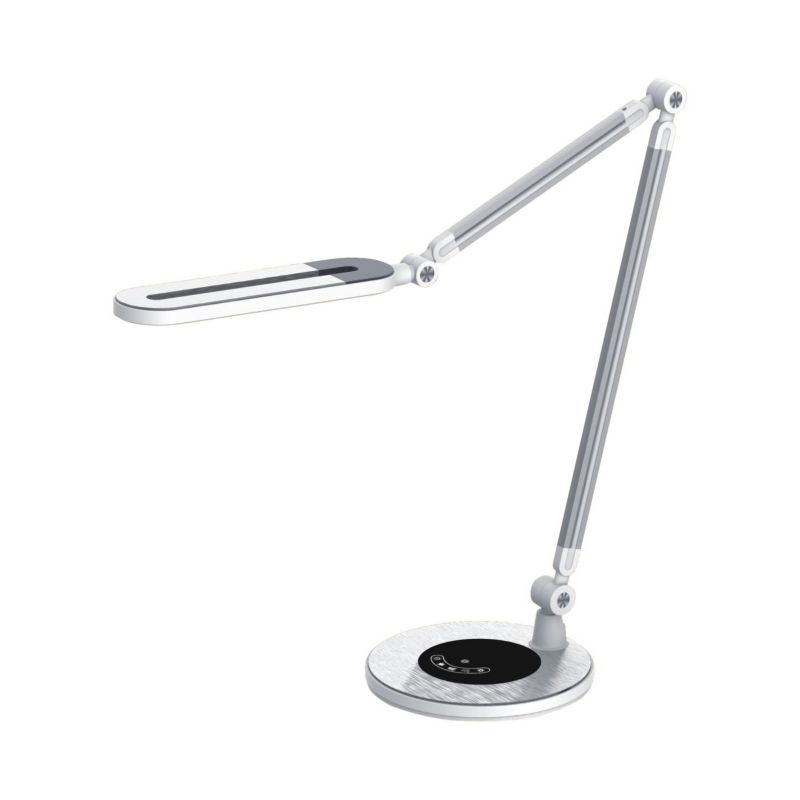 Lampka biurkowa Kaja Alette srebrno-czarna LED 10W     wym: 58 x 20 cm metal - 1 szt.