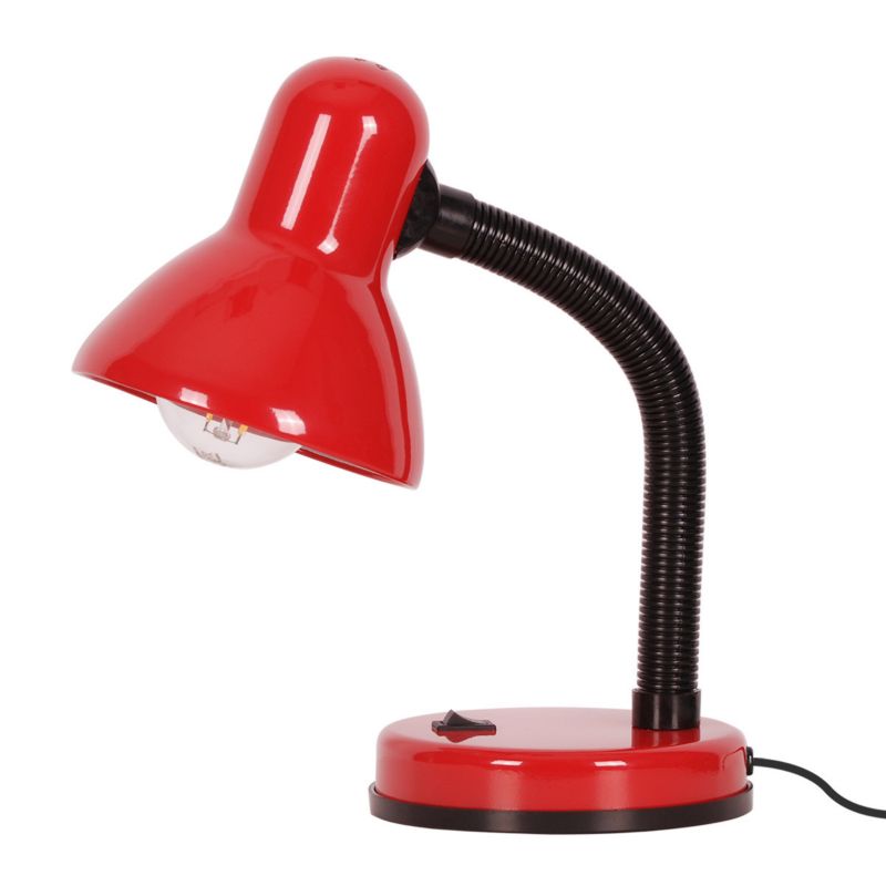 Lampka biurkowa Kaja Cariba czerwono-czarna  1 x E27 x 25W IP20 wym: 30 x 22 x 15 cm metal - 1 szt.
