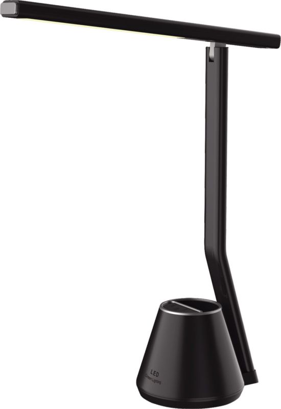Lampka biurkowa Kaja Kiki czarno-srebrna LED 8W     wym: 36 x 13 cm metal - 1 szt.