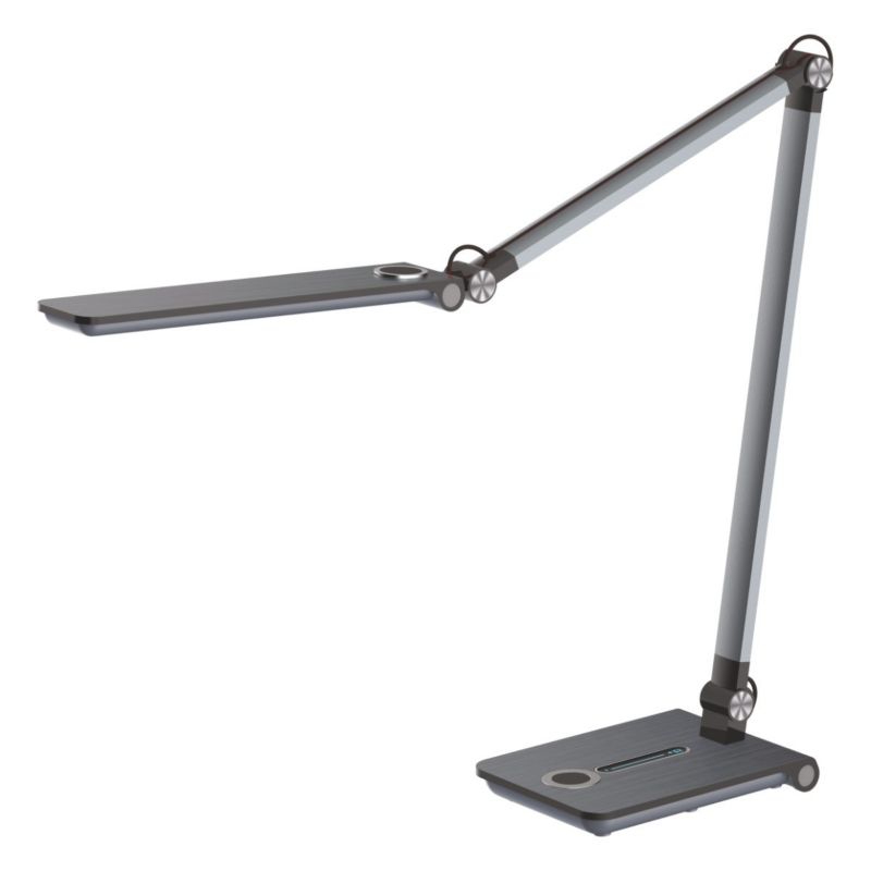 Lampka biurkowa Kaja Rico czarno-aluminiowy LED 10W 3000K-6500K 650lm  IP20 wym: 77 x 15 x 57 cm metal - 1 szt.