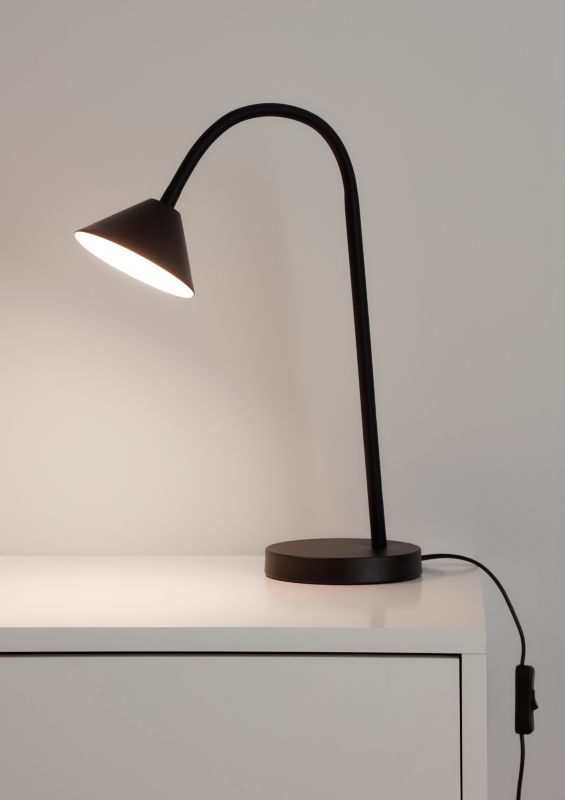 Lampka biurkowa LED czarny mat