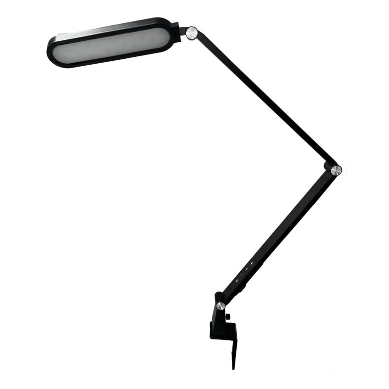 Lampka biurkowa LED DPM przykręcana CCT czarna