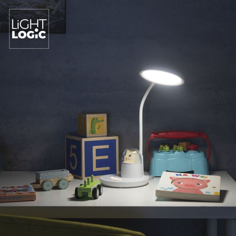 Lampka biurkowa LED LightLogic LL BINED LED W 66488 reg. temperatury nocna dla dzieci kotek uchwyt biała 1 szt.