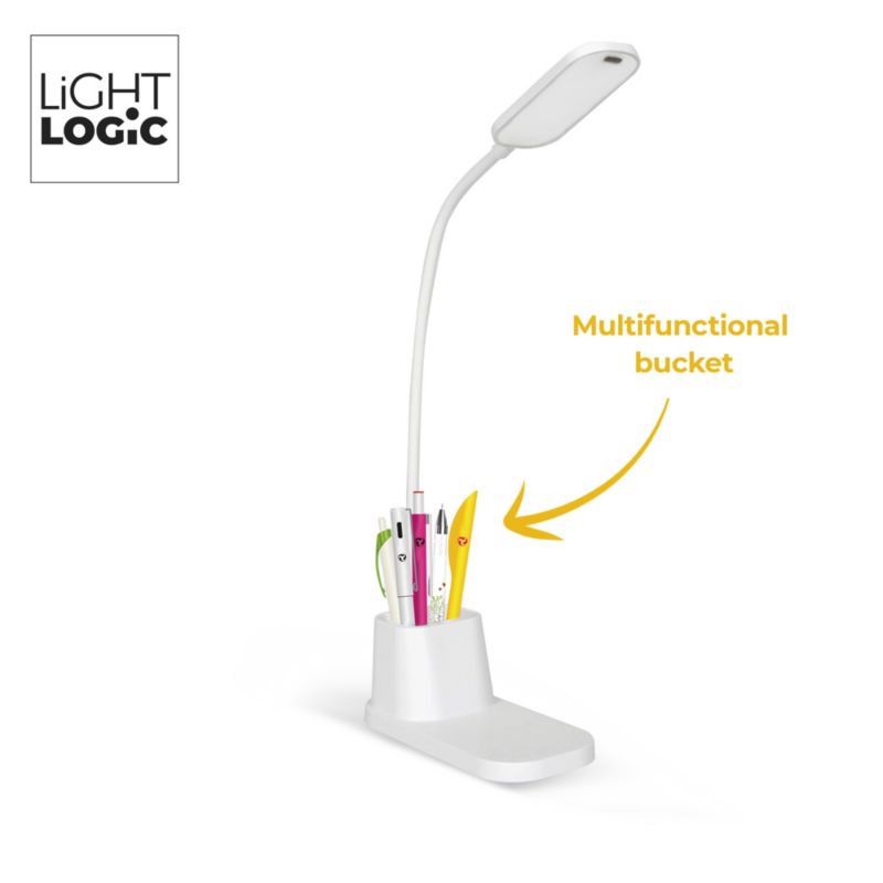 Lampka biurkowa LED LL NERIC LED W 66655 LightLogic biała, zmiana barwy USB C sensor 1 szt.