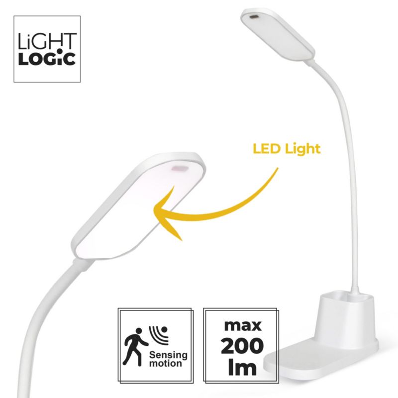 Lampka biurkowa LED LL NERIC LED W 66655 LightLogic biała, zmiana barwy USB C sensor 1 szt.
