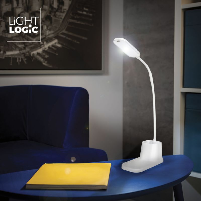 Lampka biurkowa LED LL NERIC LED W 66655 LightLogic biała, zmiana barwy USB C sensor 1 szt.