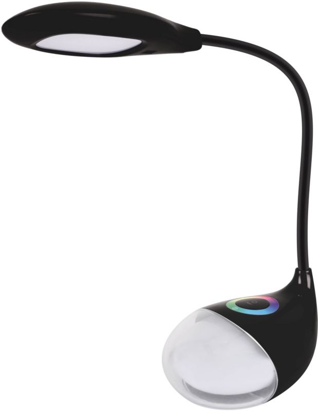 Lampka biurkowa LED Struhm Boa RGB czarna