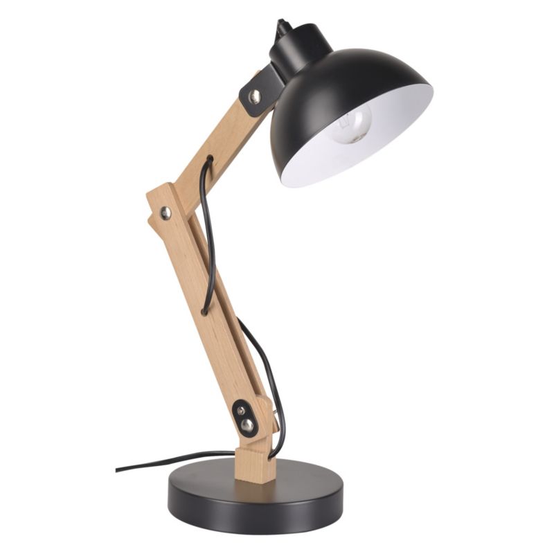 Lampka biurkowa LightLogic LL UBUD TL E27 B 66395 czarna regulowany wysięgnik 1 szt.