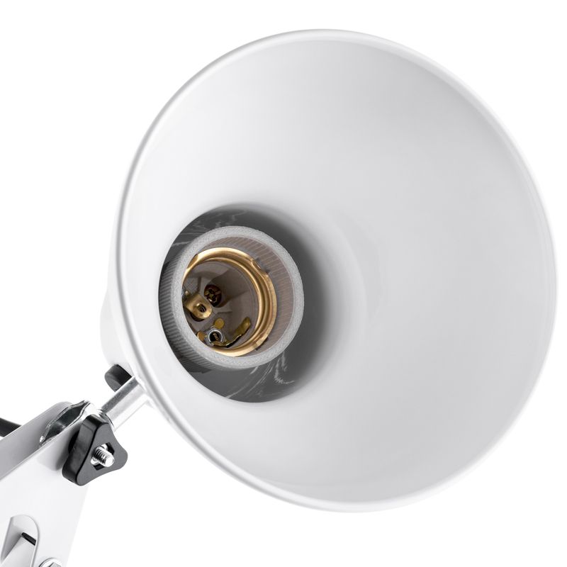 Lampka Biurkowa Lumiled Kreślarska Stołowa E27 Biała z Uchwytem na Blat 1 szt.