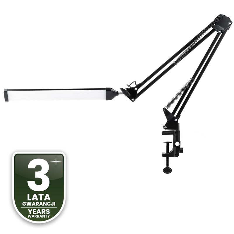 Lampka Biurkowa Lumiled Kreślarska Stołowa LED 8W CCT USB Ściemnialna Czarna 1 szt.