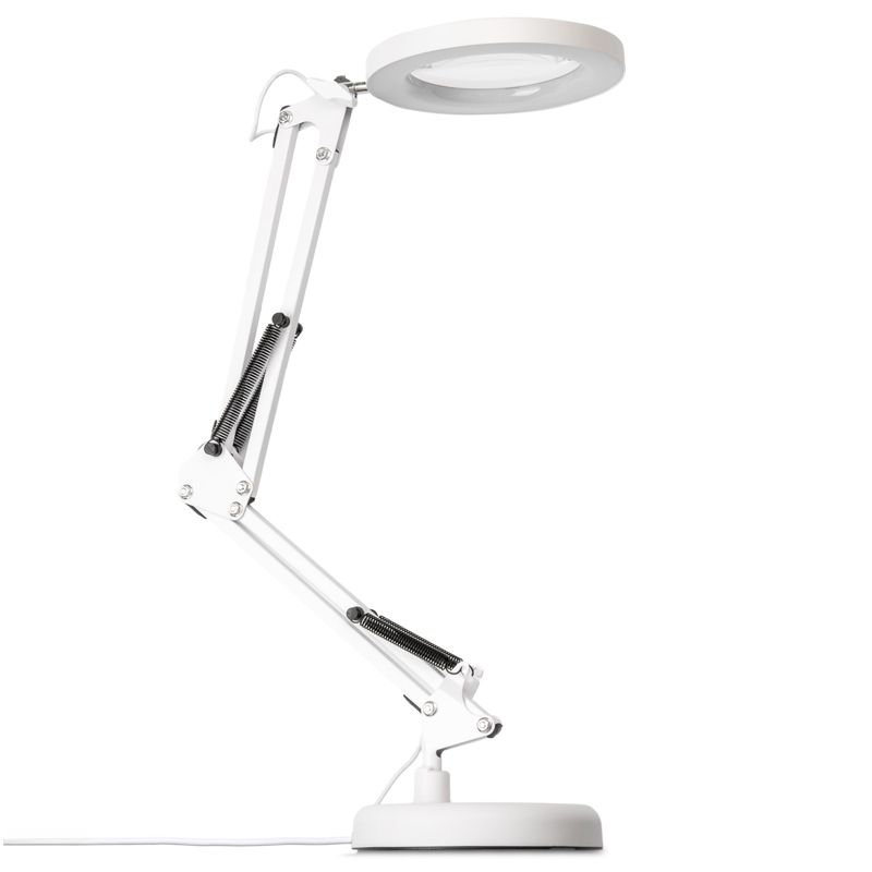 Lampka Biurkowa Lumiled LED 8W CCT Kreślarska Stołowa 3x Szkło Powiększające Lupa Biała 1 szt.