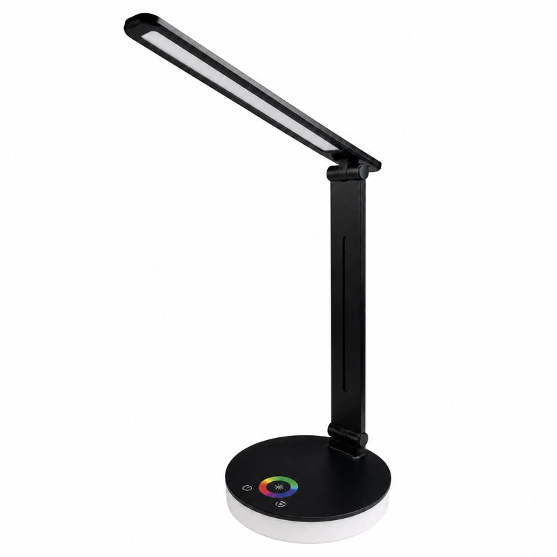Lampka Biurkowa Lumiled LED Dotykowa 5 Barw Regulowana USB 7W + 1W Czarna 1 szt.
