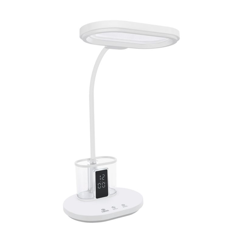 Lampka biurkowa lusterko zegar dotykowa Struhm ELIPSO czarna LED 12W 3000K/4000K/6200KK 540lm IP20 wym:44x20,5x22cm - 1 szt.