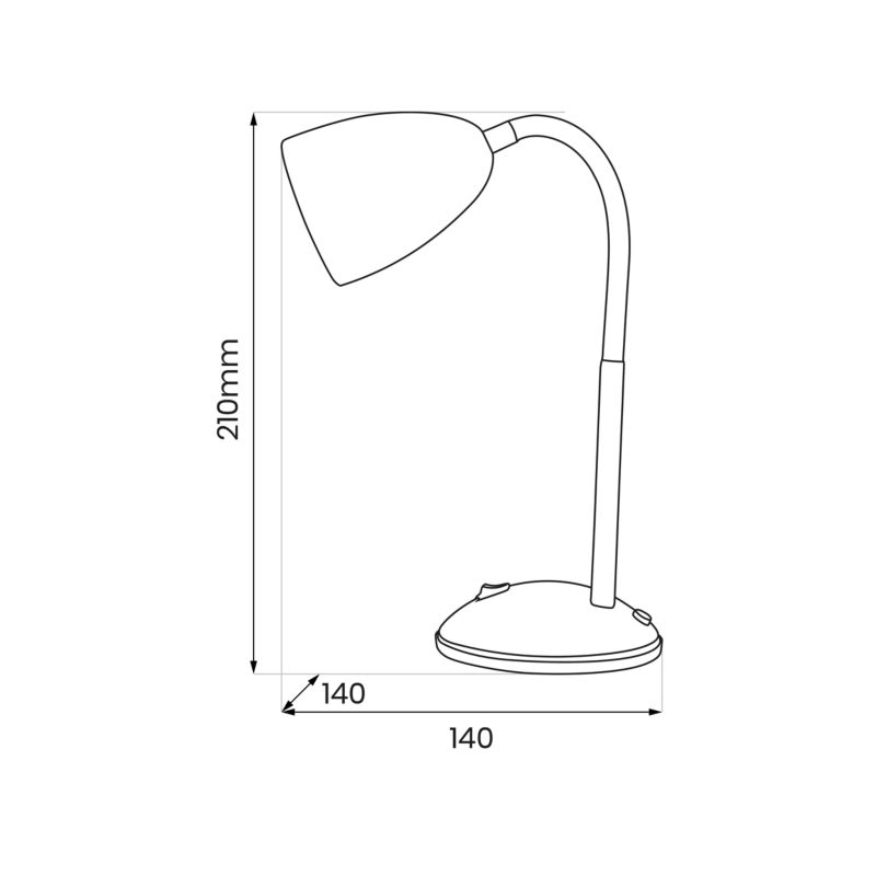 Lampka biurkowa Milagro Logic 1 x E27 biała