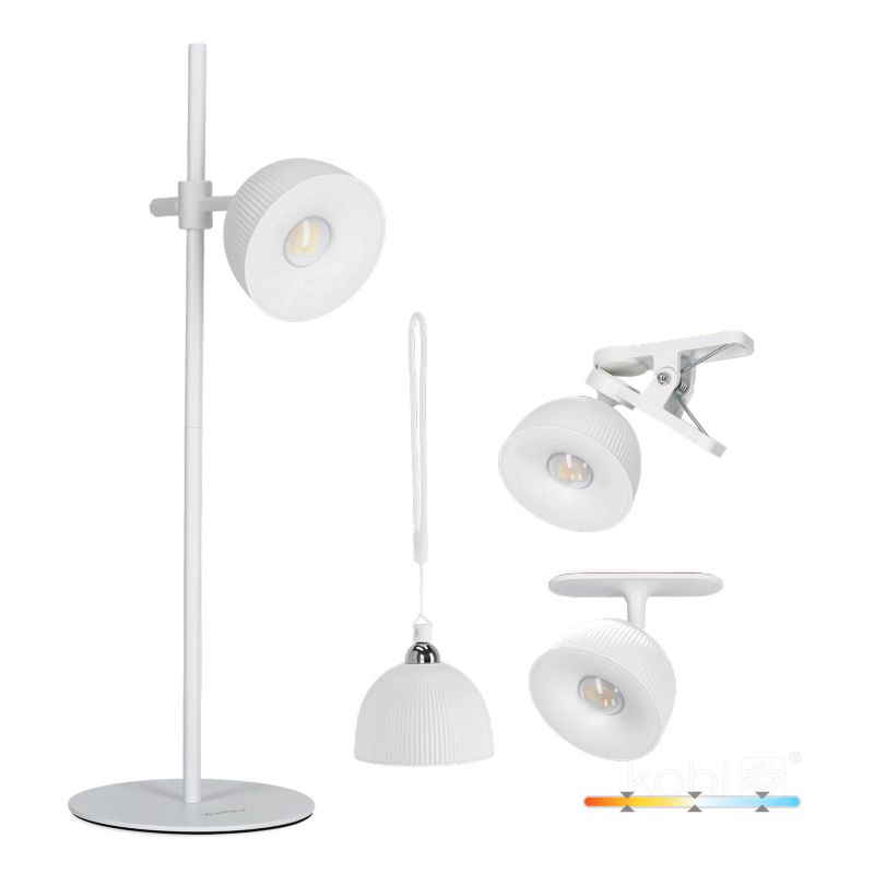 Lampka biurkowa nowoczesna biała 4w1 bezprzewodowa 3CCT LED 2.5W ORBI Kobi 1 szt.