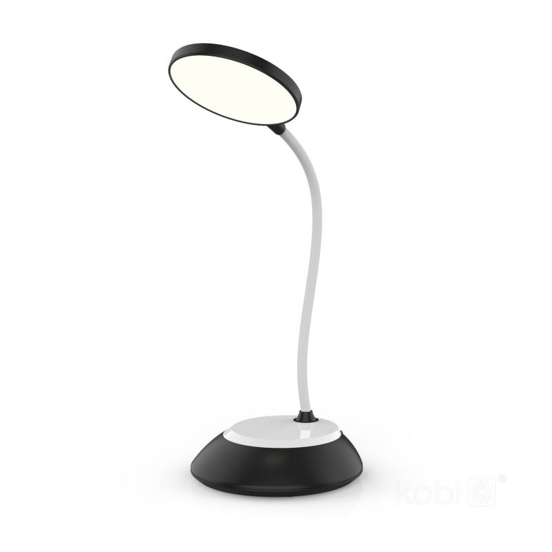 Lampka biurkowa nowoczesna czarna bezprzewodowa elastyczne ramię 3CCT LED 5W VISUA DESK Kobi 1 szt.