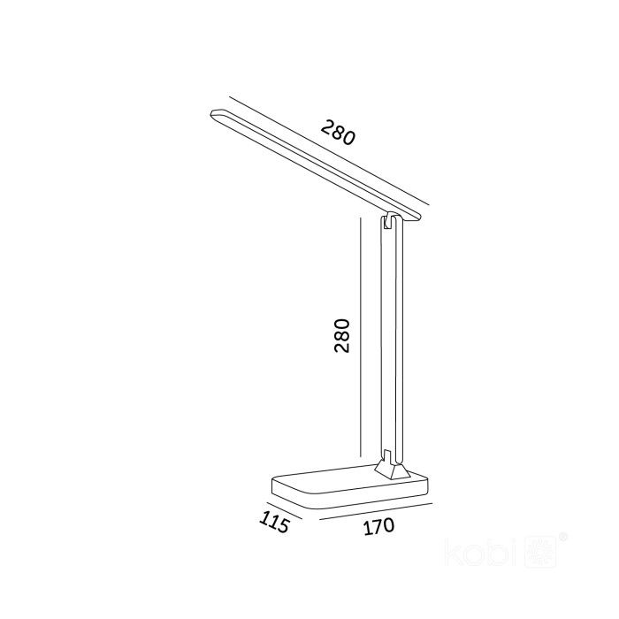 Lampka biurkowa nowoczesna Kobi NOBLITE biała LED 7W biały zmienny Od 2700 do 6000K 460lm IP20 - 1 szt.