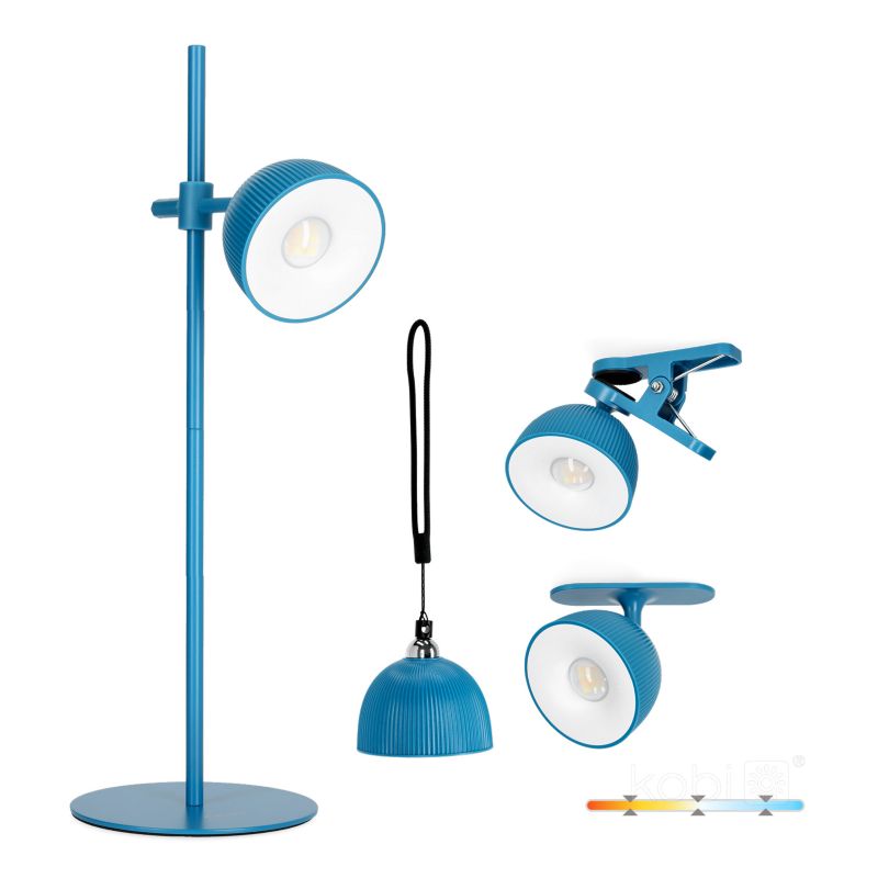 Lampka biurkowa nowoczesna niebieska 4w1 bezprzewodowa 3CCT LED 2.5W ORBI Kobi 1 szt.