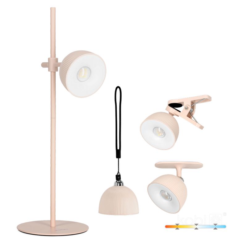 Lampka biurkowa nowoczesna różowa 4w1 bezprzewodowa 3CCT LED 2.5W ORBI Kobi 1 szt.