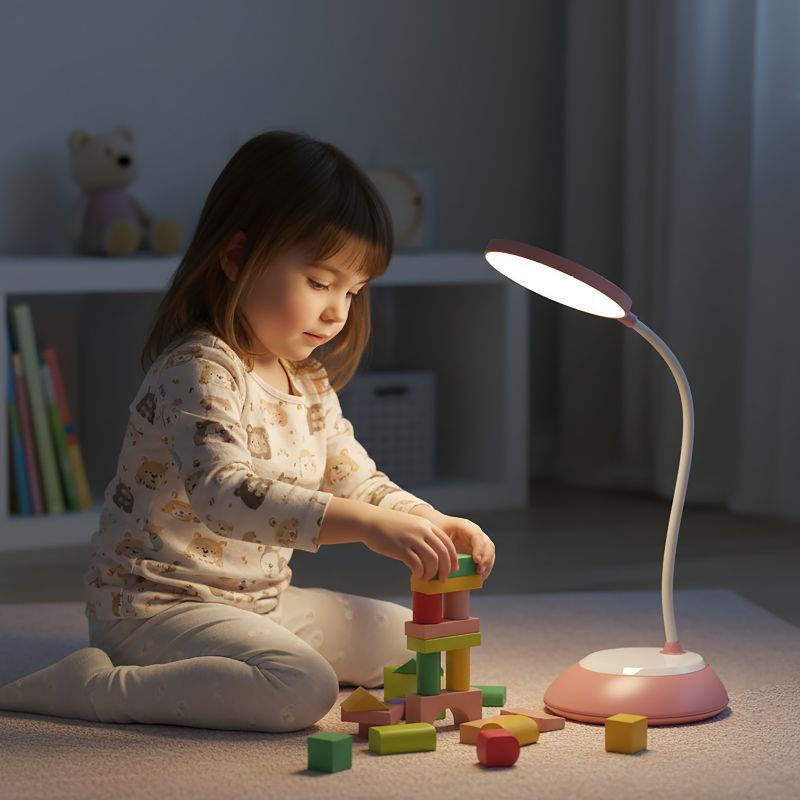 Lampka biurkowa nowoczesna różowa bezprzewodowa elastyczne ramię 3CCT LED 5W VISUA DESK Kobi 1 szt.
