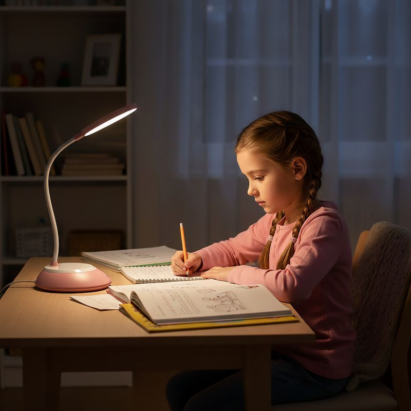Lampka biurkowa nowoczesna różowa bezprzewodowa elastyczne ramię 3CCT LED 5W VISUA DESK Kobi 1 szt.