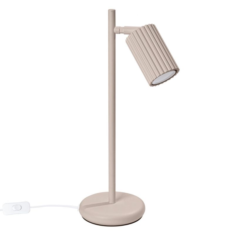 Lampka biurkowa nowoczesna Sollux Lighting KARBON taupe 1xGU10x10W IP20 wym:43x14,5x19cm - 1 szt.