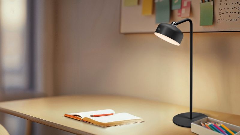 Lampka Biurkowa Osram Decor Helper Gadet Stołowa Regulowana 1.8W 100lm 3000K 114st Akumulatorowe Czarna Ściemnialna 1 szt.