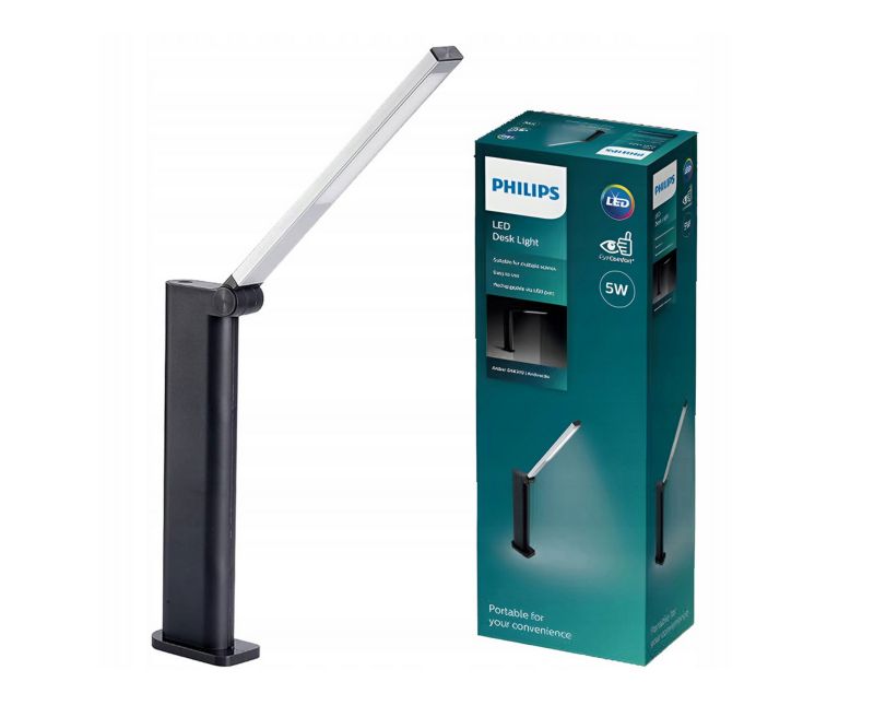 Lampka biurkowa Philips Amber czarna USB 5W 4000K 120 lm IP20  1 szt.