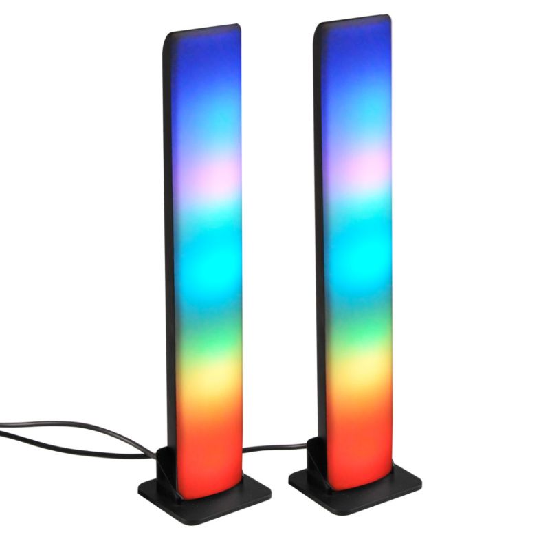Lampka biurkowa Polux Gamer czarno-biała LED 5W    IP20 wym: 28.7 x 6.5 x 6.5 cm tworzywo sztuczne - 1 szt.
