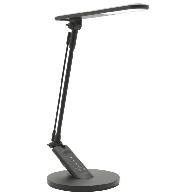 Lampka biurkowa Polux Optimum czarna-chromowana LED 7W 3000K-6000K 400lm  IP20 wym: 45 x 18.5 x 32 cm tworzywo sztuczne - 1 szt.
