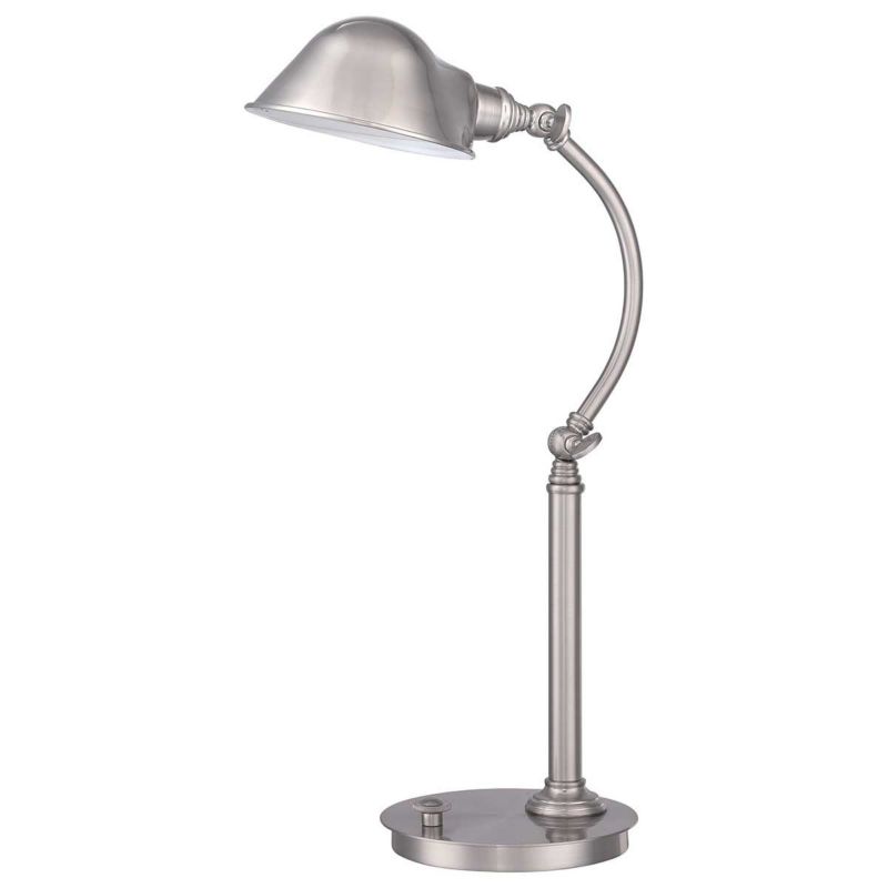 Lampka biurkowa Quoizel Thompson szczotkowany nikiel LED 7W    IP20 wym: 53 x 20 x 48 cm metal - 1 szt.
