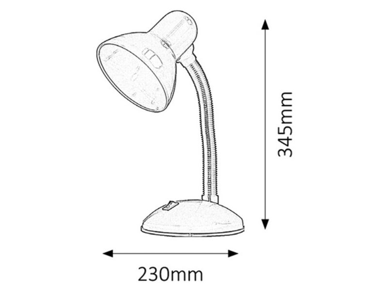 Lampka biurkowa Rabalux Dylan zielona dziecięca 1 x E27 x 40W IP20 wym: 34.5 x 23 x 23 cm metal - 1 szt.