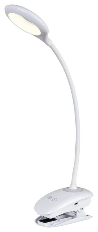 Lampka biurkowa Rabalux Harris biała LED 4W 4000K 180lm z klipsem IP20 wym: 47 x 6 x 6 cm tworzywo sztuczne - 1 szt.