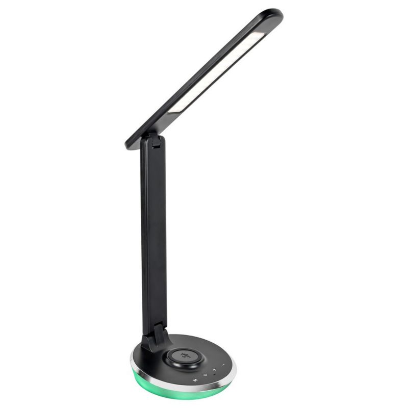 Lampka biurkowa Rabalux Jacey czarno-biała LED 6W 3000K-5000K + RGB 480lm  IP20 wym: 49 x 16 x 28 cm metal - 1 szt.