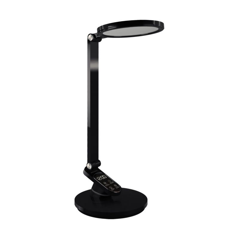 Lampka biurkowa regulowana dotykowa zegar Struhm RAGAS czarna LED 9W 2700K/3900K/6500KK 510lm IP20 wym:45x19x23cm - 1 szt.