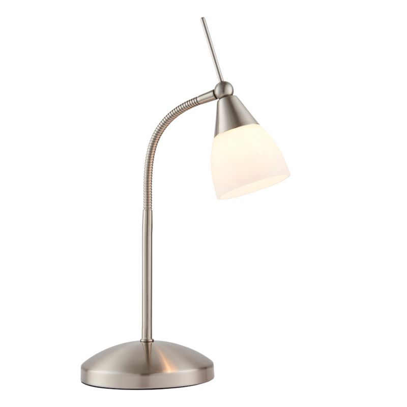 Lampka biurkowa regulowane ramię uchwyt Endon RANGE chromowana satynowa LED 5W  IP20 - 1 szt.
