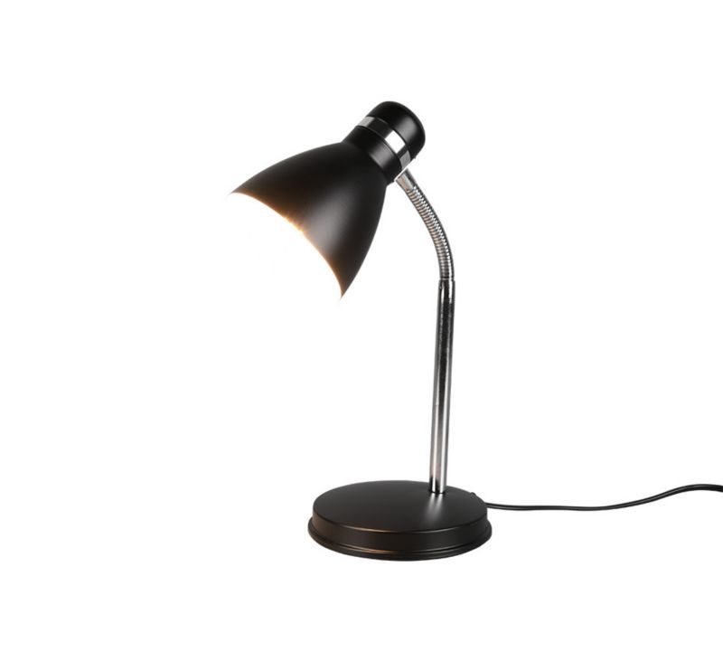 Lampka biurkowa RL Harvey czarna-chromowana  1 x E27 x 10W IP20 wym: 33 x 14.5 x 22 cm metal - 1 szt.
