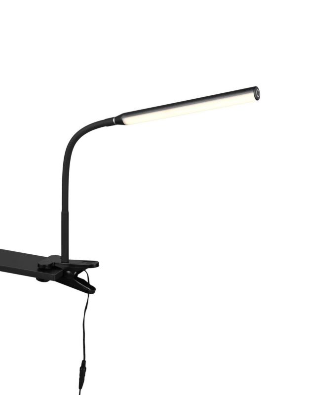 Lampka biurkowa RL Nevada czarny mat LED 5W 3000K-5000K 600lm z klipsem IP20 wym: 38 x 35 cm tworzywo sztuczne - 1 szt.