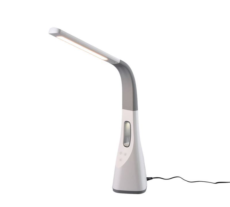 Lampka biurkowa RL Vento szaro-biała LED 5W 3000K-5000K 500lm  IP20 wym: 46 x 12.5 x 12.5 cm tworzywo sztuczne - 1 szt.