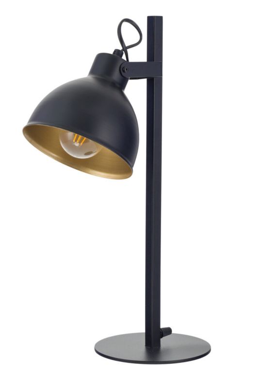 Lampka biurkowa Sigma Lighting Mars czarno-złota  1 x E27 x 15W IP20 wym: 45 x 15 x 27 cm metal - 1 szt.
