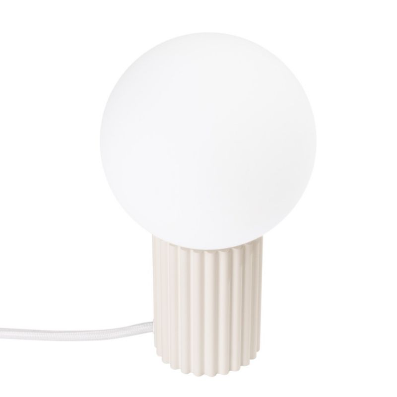 Lampka biurkowa Sollux Lighting Halo beżowo-biała  1 x G9 x 8W IP20 wym: 19 x 12 x 12 cm szkło - 1 szt.