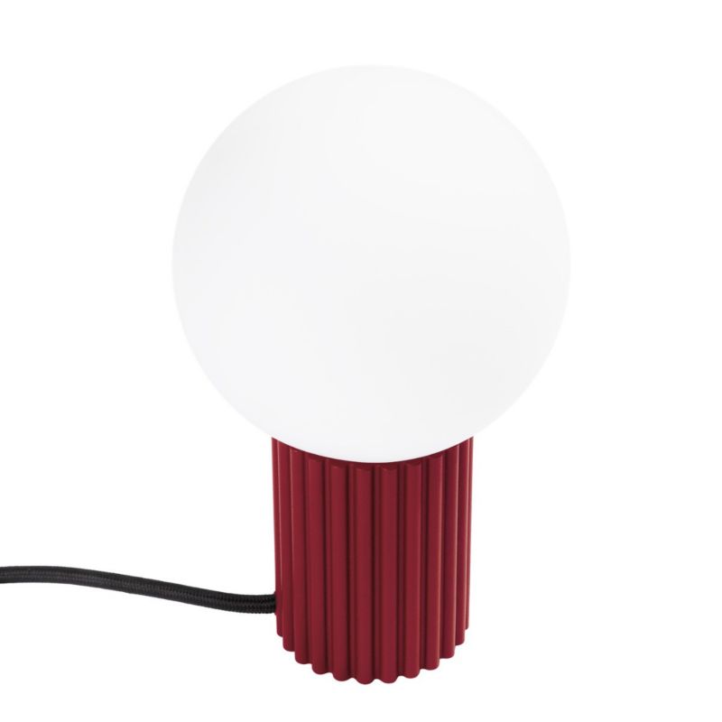 Lampka biurkowa Sollux Lighting Halo burgundowo - biała  1 x G9 x 8W IP20 wym: 19 x 12 x 12 cm szkło - 1 szt.