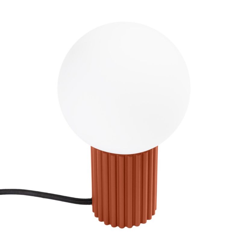 Lampka biurkowa Sollux Lighting Halo ochra czerwono-biała  1 x G9 x 8W IP20 wym: 19 x 12 x 12 cm szkło - 1 szt.