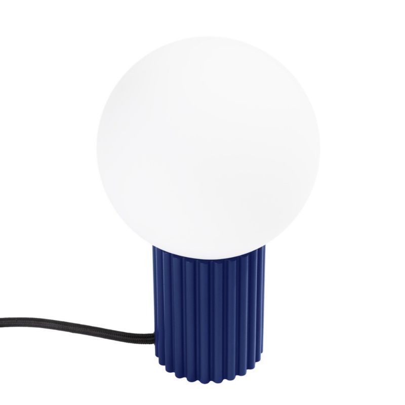 Lampka biurkowa Sollux Lighting Halo ultramaryno-biała  1 x G9 x 8W IP20 wym: 19 x 12 x 12 cm szkło - 1 szt.