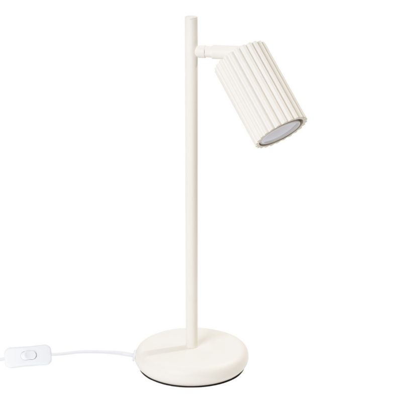 Lampka biurkowa Sollux Lighting Karbon beżowa  1 x GU10 x 10W IP20 wym: 43 x 14.5 x 19.5 cm aluminium - 1 szt.