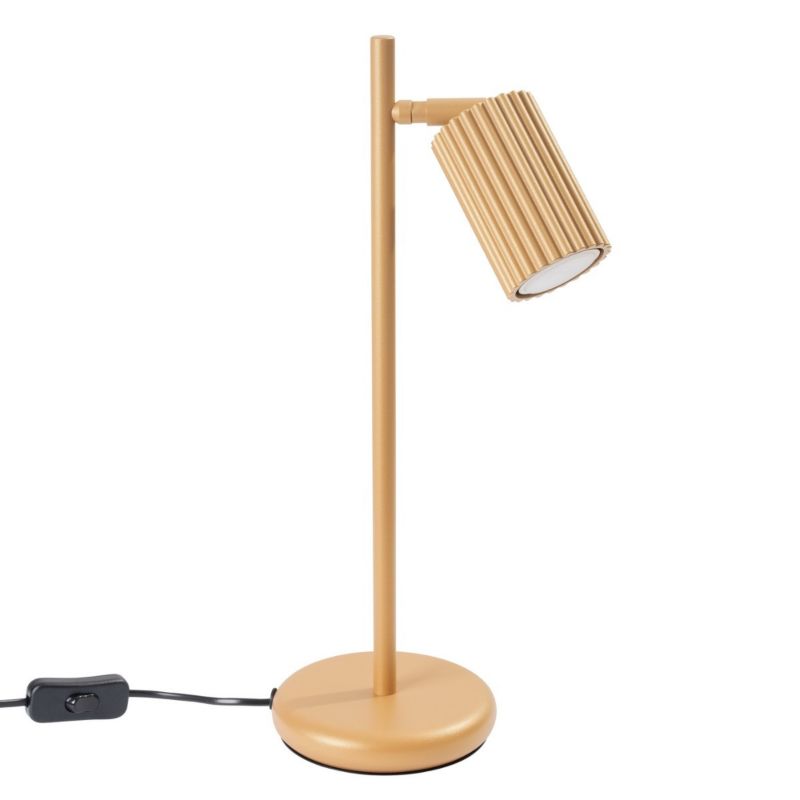 Lampka biurkowa Sollux Lighting Karbon złota  1 x GU10 x 10W IP20 wym: 43 x 14.5 x 19.5 cm aluminium - 1 szt.