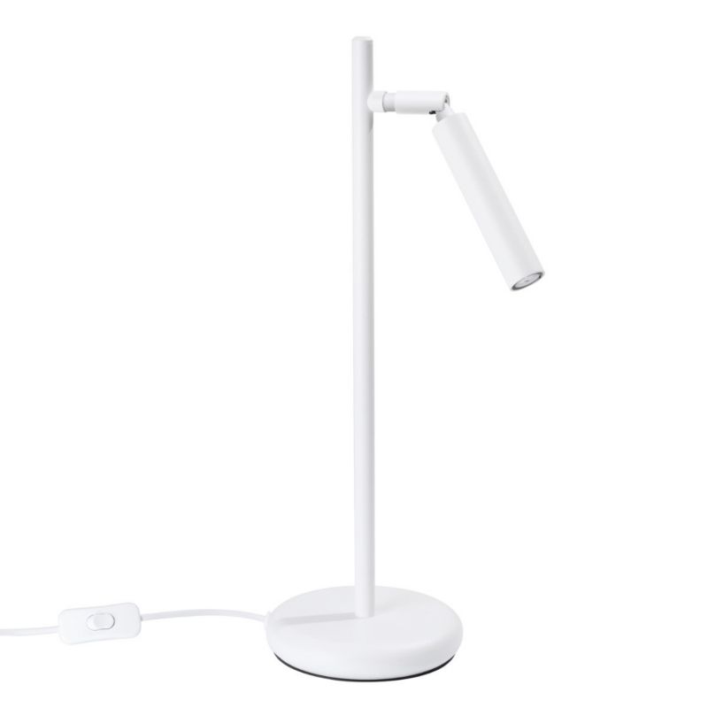 Lampka biurkowa Sollux Lighting Pastelo biała  1 x G9 x 8W IP20 wym: 43 x 14 x 20 cm metal - 1 szt.