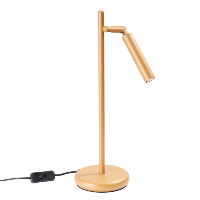 Lampka biurkowa Sollux Lighting Pastelo złota  1 x G9 x 8W IP20 wym: 43 x 14 x 20 cm metal - 1 szt.